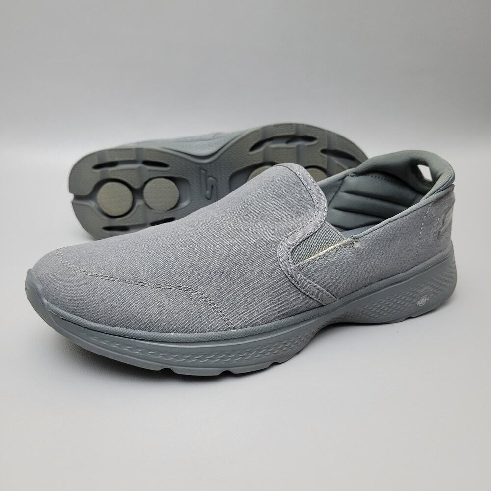Skechers Men Goga Max Mens Walking Shoe Go Walk 4 Size 9.5 Charcoal Gray Shoe